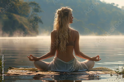 meditation  meditation in the sunset  person meditation  yoga  yoga in the lotus position
