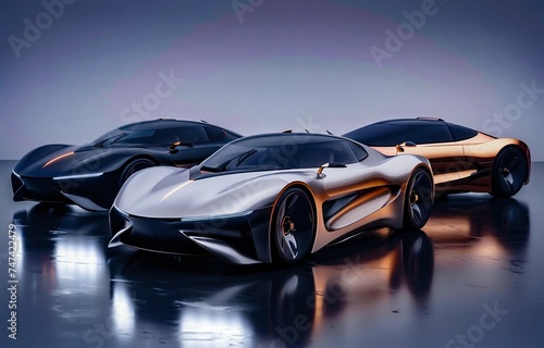 Conceptual Design of Futuristic Sports Cars. Generative ai