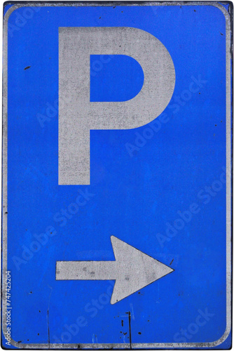 crossing sign for parking spot, italy, europe