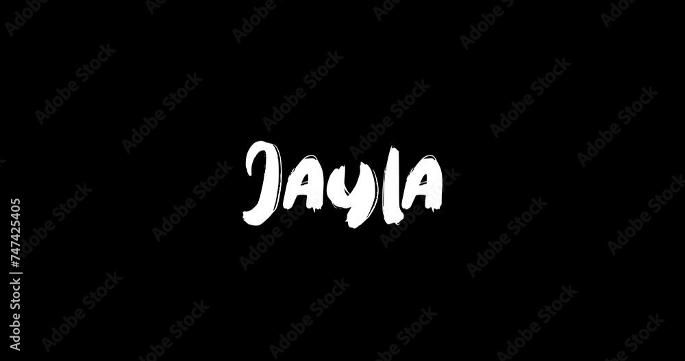 Jayla Baby Girl Name in Digital Grunge Transition Effect of Bold Text Typography Animation on Black Background Jayla Baby Girl Name in Digital Grunge Transition Effect of Bold Text Typography Animation on Black Background
