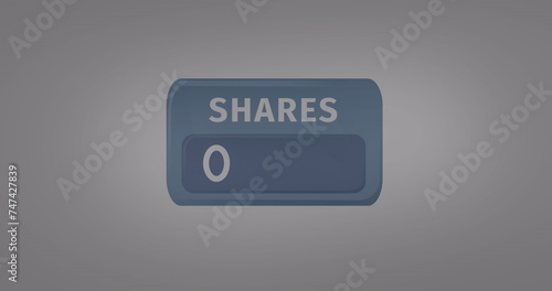 A blue "SHARES" counter is displayed with a count of zero