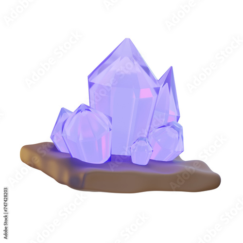 Mineral Mineral Mining 3D Illustrations
