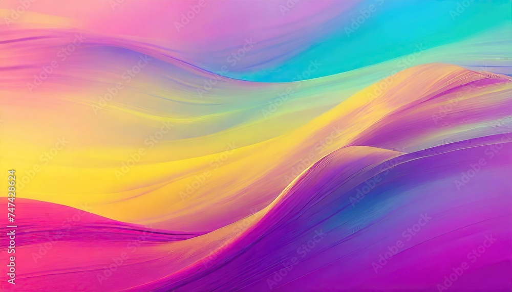Wave fluid flowing colors motion effect, holographic abstract background