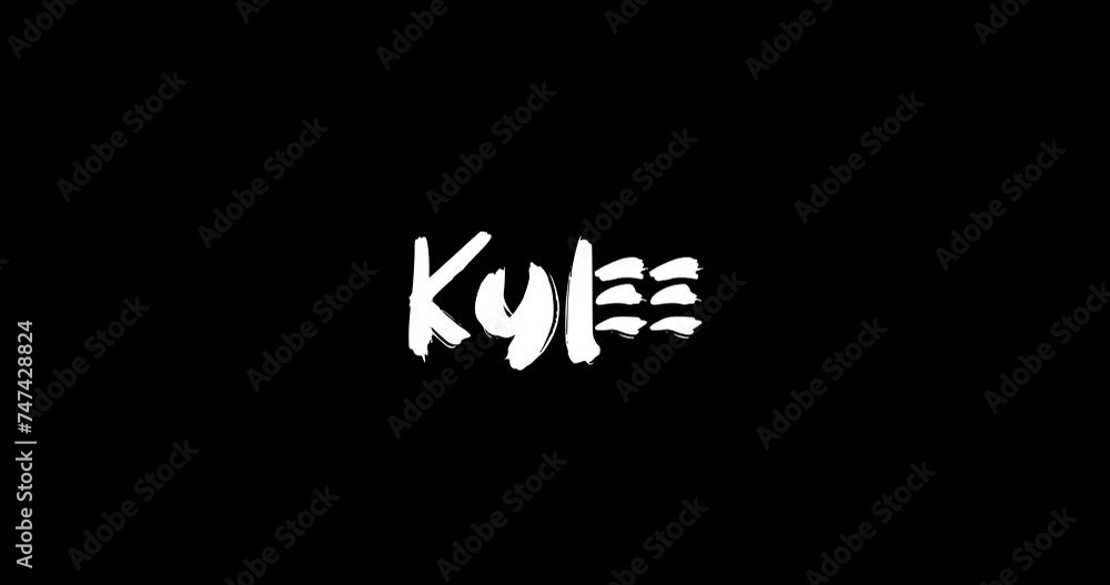 Kylee Baby Girl Name in Digital Grunge Transition Effect of Bold Text Typography Animation on Black Background Kylee Baby Girl Name in Digital Grunge Transition Effect of Bold Text Typography Animation on Black Background