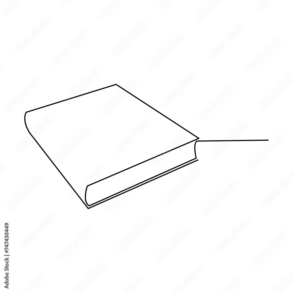 Book icon outline on white background, element isolated of vector illustration. Book icon outline on white background, element isolated of vector illustration.