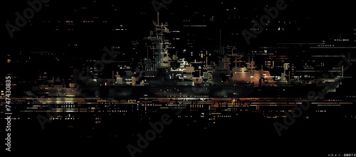a black background with letters and numbers, military and naval scenes, transparent/translucent medium