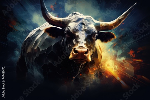 animal bull in the stock market