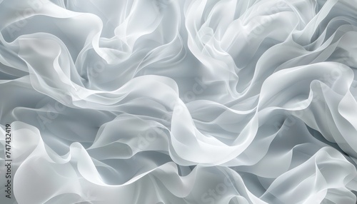 a white abstract background with a wavy pattern, in the style of soft shading, digital gradient blends