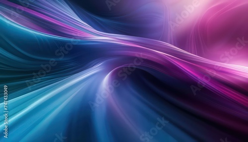 an abstract background with blue and violet waves that stretch across the screen
