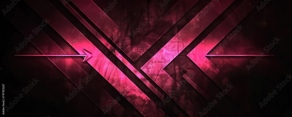 an abstract photo with two arrows on the black background, in the style of dark pink and dark maroon, stripes and shapes, sleek, sharp edges, dark black and red an abstract photo with two arrows on the black background, in the style of dark pink and dark maroon, stripes and shapes, sleek, sharp edges, dark black and red