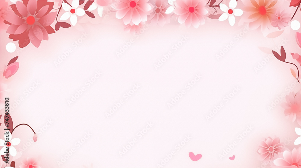 pink blossom mothers day, birthday, festive card background template