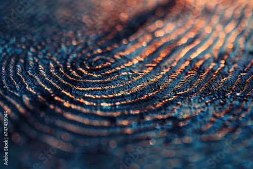 Close up of a fingerprint on a piece of wood. Suitable for security and forensic concepts photo