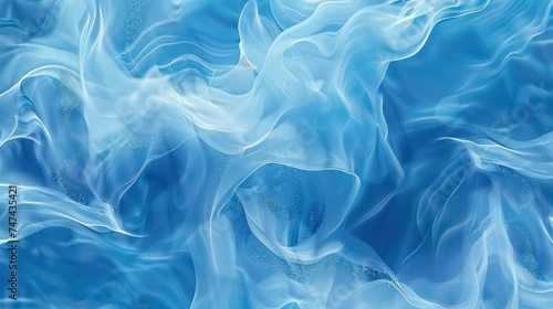 light blue abstract background, in the style of dark blue and light blue, reefwave, smooth curves