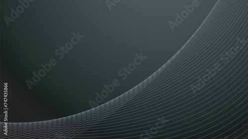 Black abstract gradient background wallpaper design vector image with curve line for backdrop or presentation

