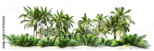 palm trees tree in front of white background 