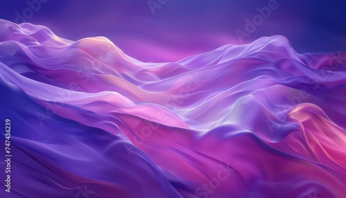 neon purple background abstract wavy water waves, in the style of monochromatic shadows, soft and rounded forms