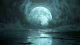 An enigmatic full moon scene