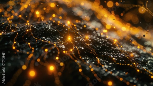 A close-up shot of blurry lights. Ideal for abstract backgrounds