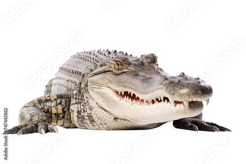 Alligator photo isolated on transparent background.