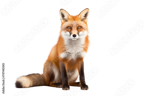 red fox photo isolated on transparent background. © kitinut