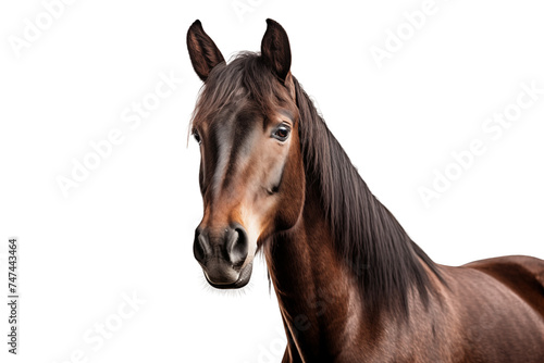 horse photo isolated on transparent background.