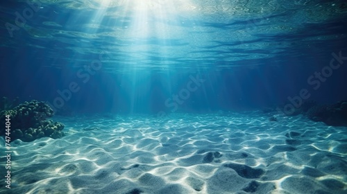 A view of the sandy ocean floor, perfect for marine themes © Fotograf