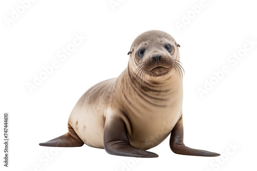 sea lion photo isolated on transparent background.