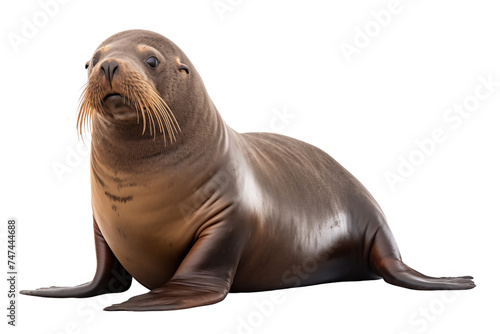 sea lion photo isolated on transparent background.