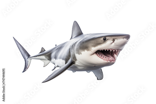 shark photo isolated on transparent background.