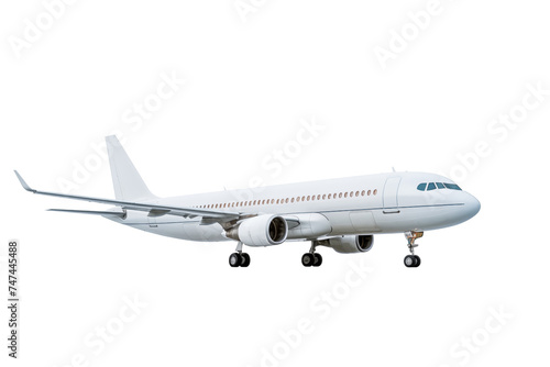 passenger airplane photo isolated on transparent background.