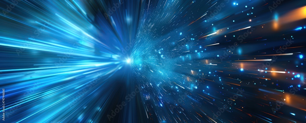 bright blue background with futuristic lines, in the style of animated energy, varied brushwork techniques bright blue background with futuristic lines, in the style of animated energy, varied brushwork techniques