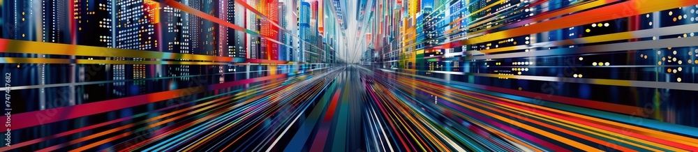 geometric abstract background with colorful stripes in the shape of a city, in the style of dark silver and dark indigo geometric abstract background with colorful stripes in the shape of a city, in the style of dark silver and dark indigo