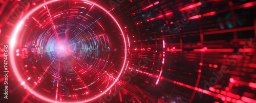 futuristic trance background with swirling red lines, rounded, minimalist sets, humanistic photo