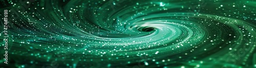 green background with a green spiral swirl, in the style of sci-fi inspired futurism, future tech, rounded