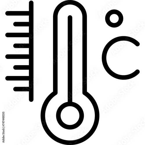 Celsius Vector Line Icon