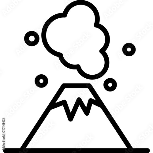 Eruption Vector Line Icon