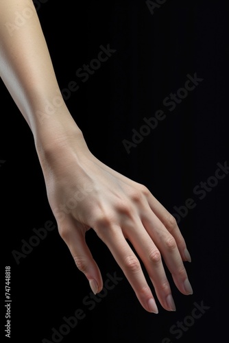 A woman's hand reaching for a delicious piece of cake. Perfect for food and dessert concepts