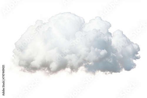 A large cloud of white smoke emitting from an unknown source. Suitable for industrial or environmental concepts