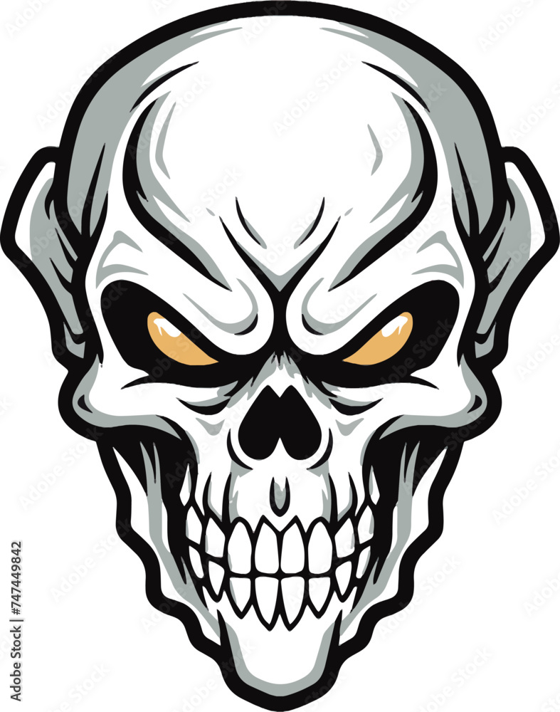Obraz premium human skull vector
