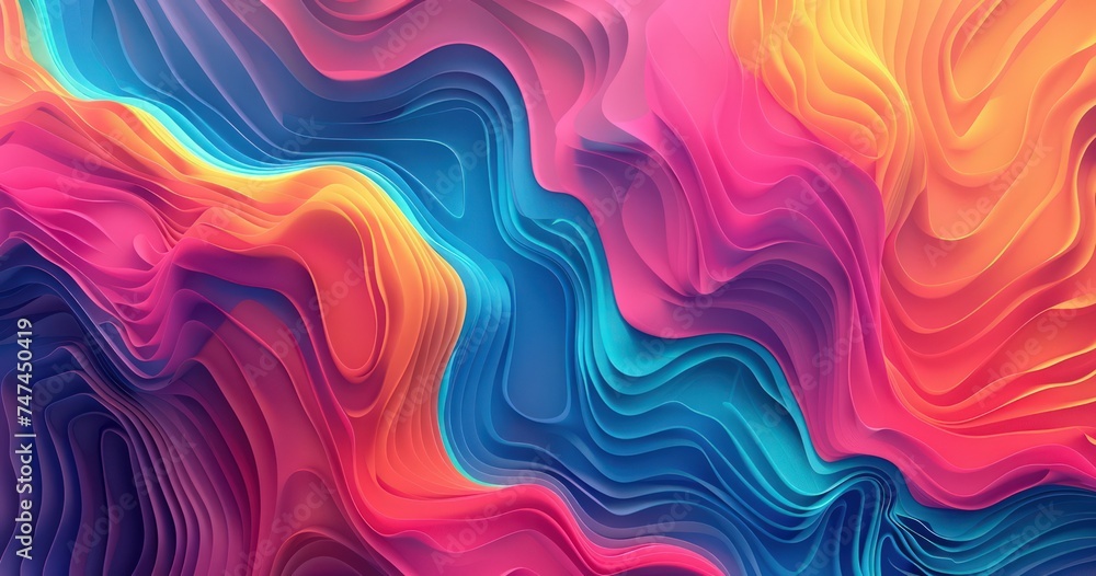 vibrant bright colored waved backgrounds, in the style of animated shapes, layered surfaces vibrant bright colored waved backgrounds, in the style of animated shapes, layered surfaces