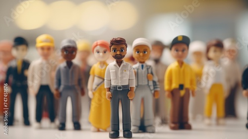 Various toy figurines representing different people, suitable for various creative projects