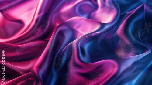 Detailed shot of purple and blue fabric, suitable for textile backgrounds