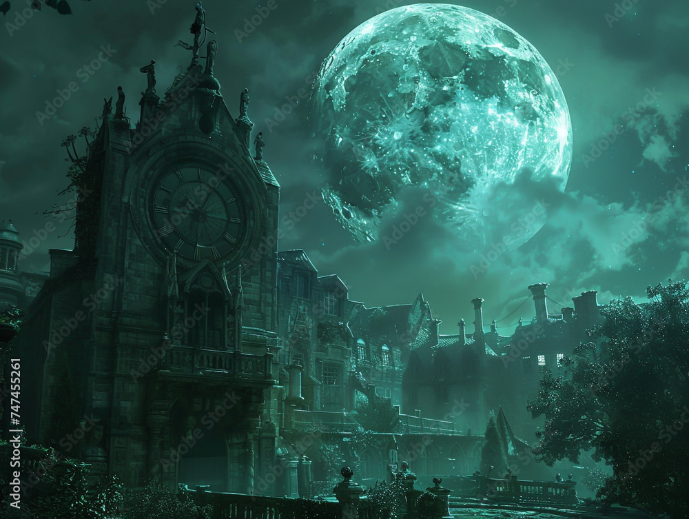 A hidden world where clocks control the elements, a fantasy mystery unfolding with each chime, under the light of a full moon(62)(3)-Enhanced-SR A hidden world where clocks control the elements, a fantasy mystery unfolding with each chime, under the light of a full moon(62)(3)-Enhanced-SR