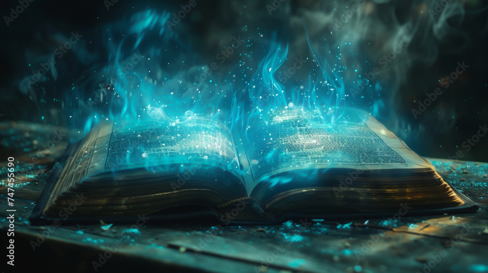 In a hidden library of a fantasy realm, a seeker discovers a mysterious Tome of Knowledge, its pages glowing with arcane secrets and untold stories(341)(2)-Enhanced-SR