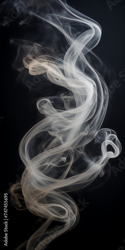 Photograph showcasing the ethereal beauty of swirling tendrils of smoke illuminated by soft, diffused light.