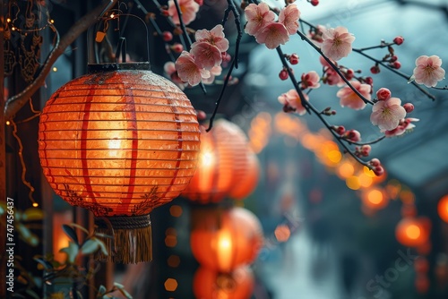 Japanese festivals feature street food, lantern-lit nights, colorful plum blossoms, and temples amid springtime backdrops.