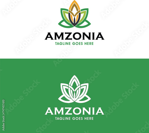 vector nature, leaf green logo