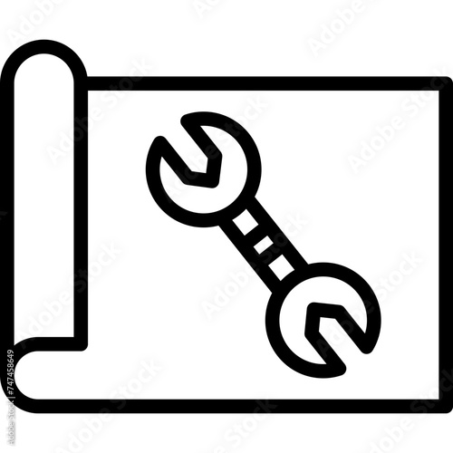 Planning Vector Line Icon
