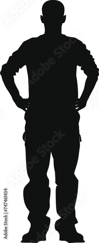 Silhouette prisoner black color only full body