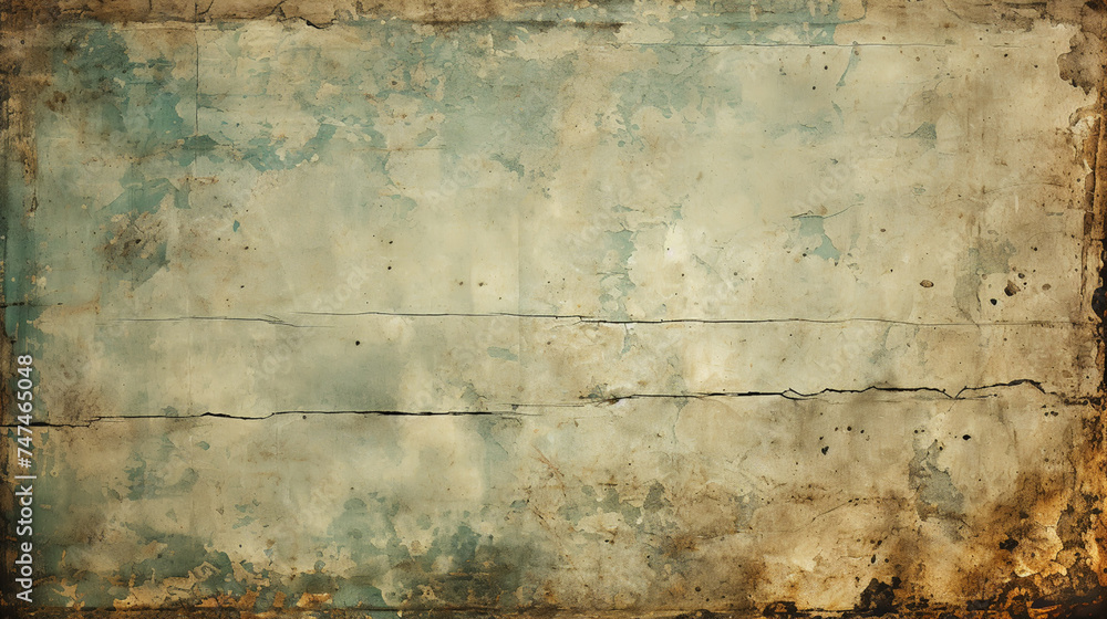 Fototapeta premium Watercolor background of spring grass or leaves in beige-green tones.